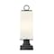 Z-Lite Sana 2 Light Outdoor Pier Mounted Fixture, Black & White Opal 593PHMS-SQPM-BK - alternate 4